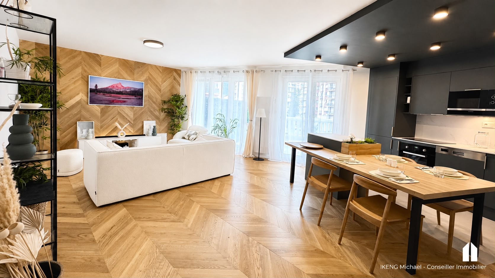 Pièce de vie pointe de Hongrie — projet immobilier investissement accompagné par Michael IKENG à Paris Est